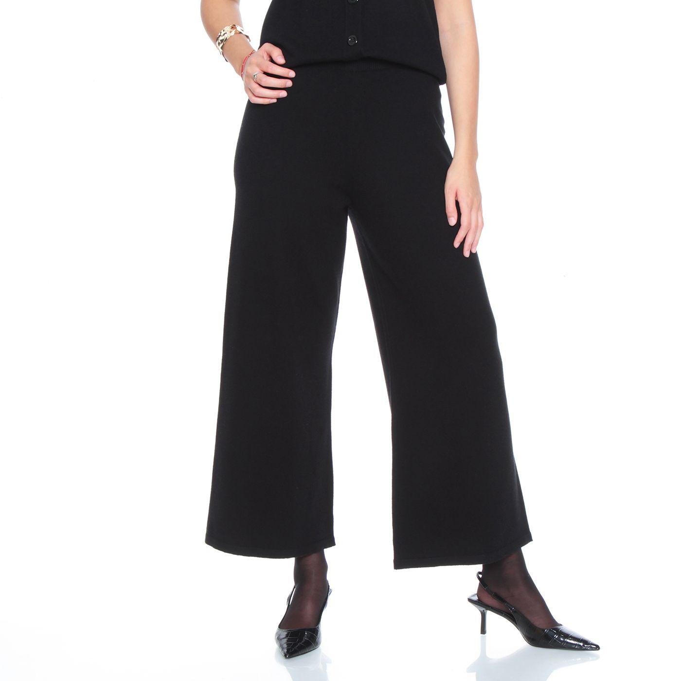 Conjunto Chaleco Sin Manga Y Pantalon Wide Leg Tiro Alto-5