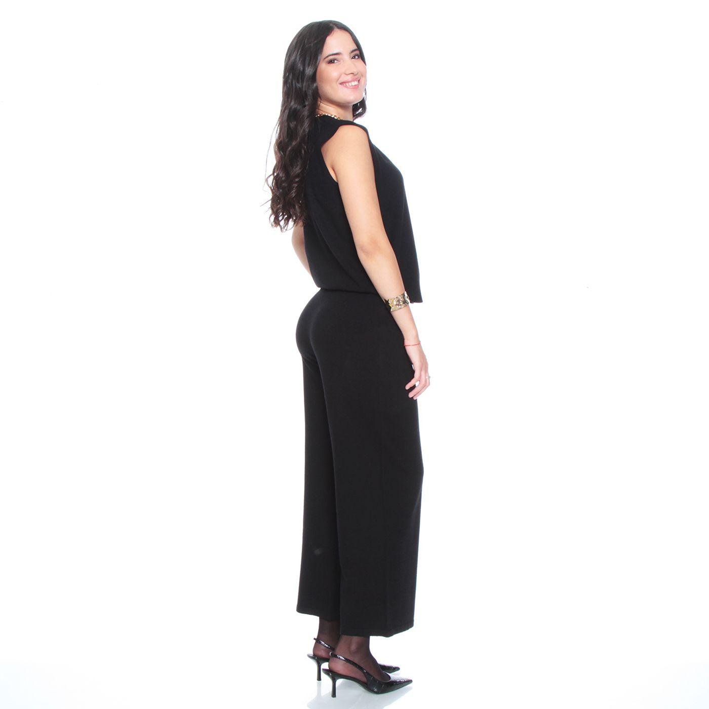Conjunto Chaleco Sin Manga Y Pantalon Wide Leg Tiro Alto-7