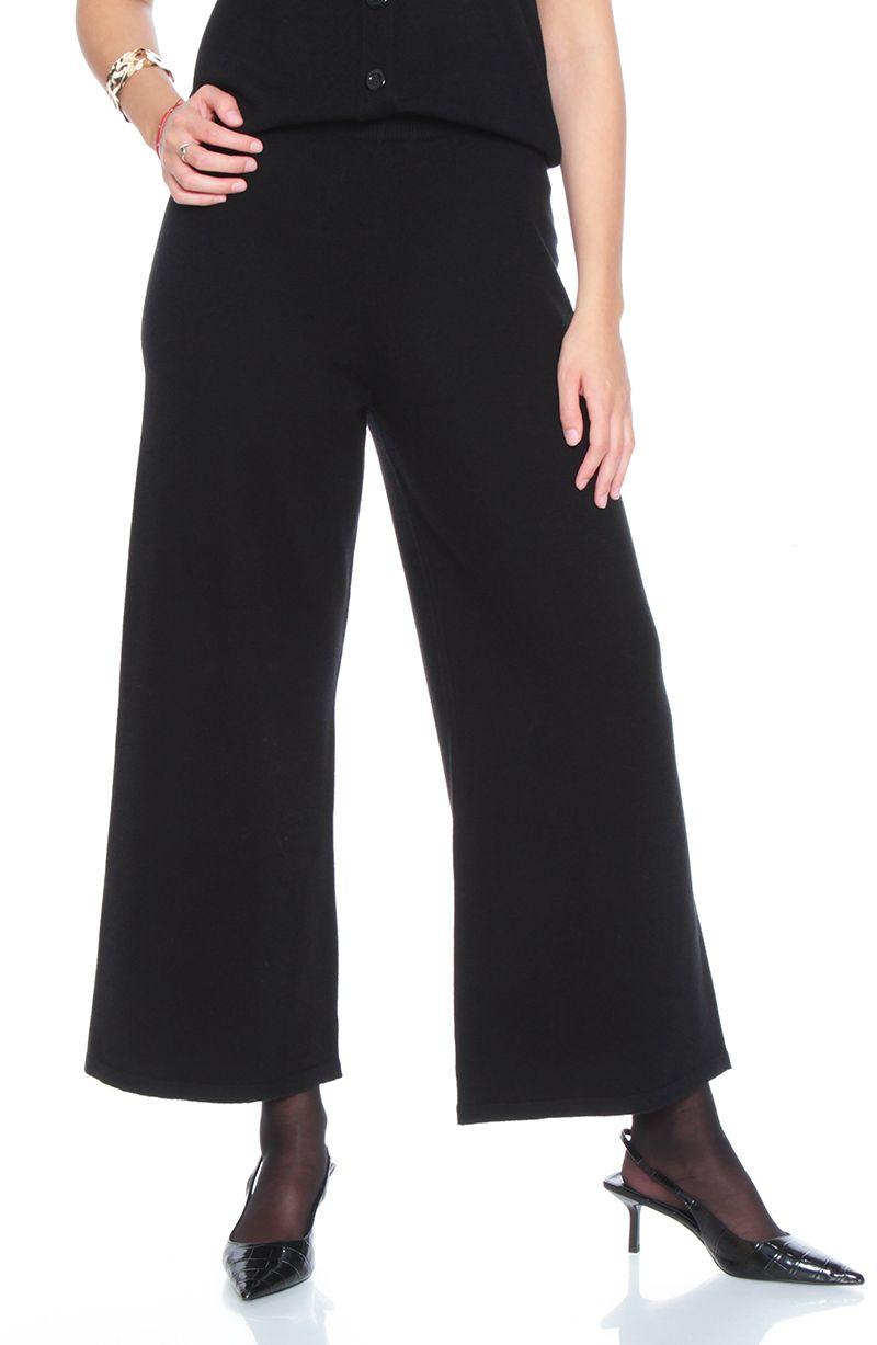 Conjunto Chaleco Sin Manga Y Pantalon Wide Leg Tiro Alto-2
