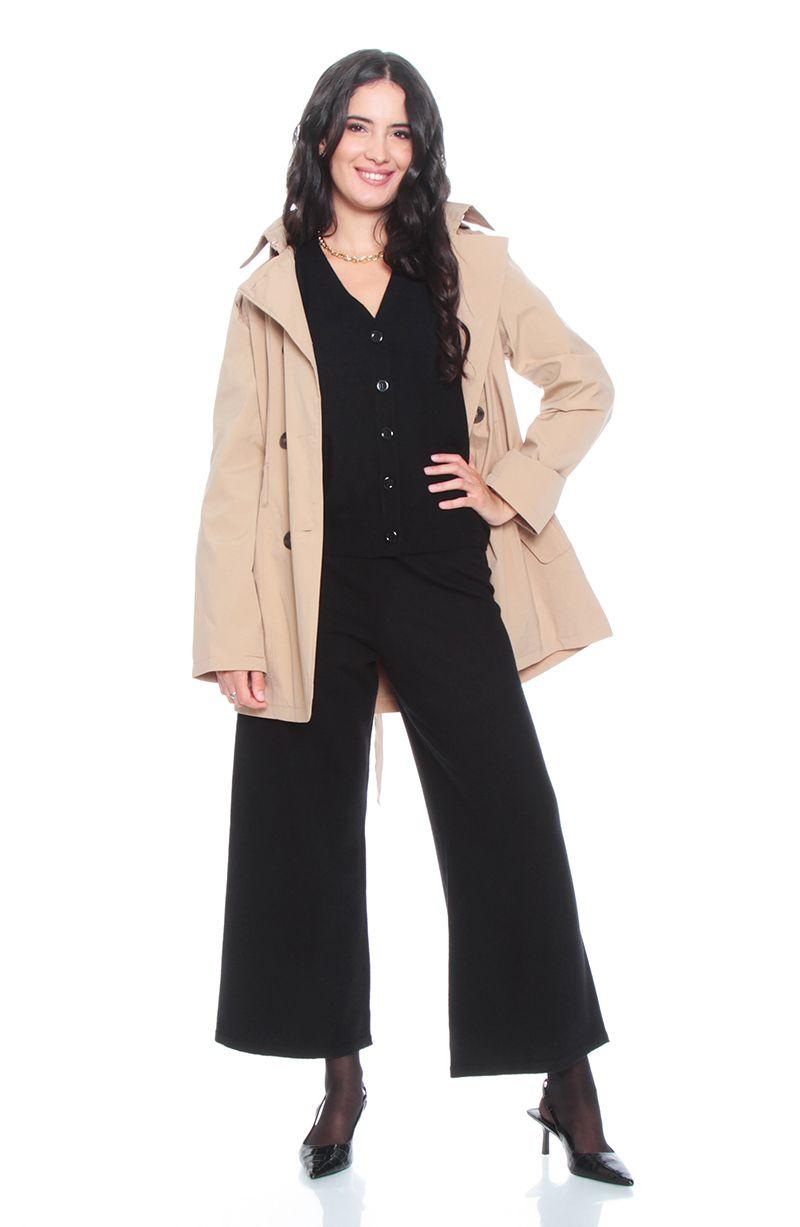 Conjunto Chaleco Sin Manga Y Pantalon Wide Leg Tiro Alto-8