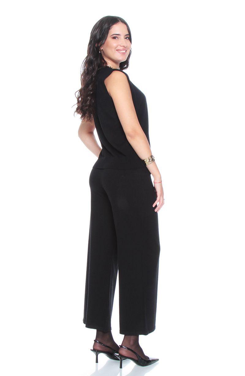 Conjunto Chaleco Sin Manga Y Pantalon Wide Leg Tiro Alto-6
