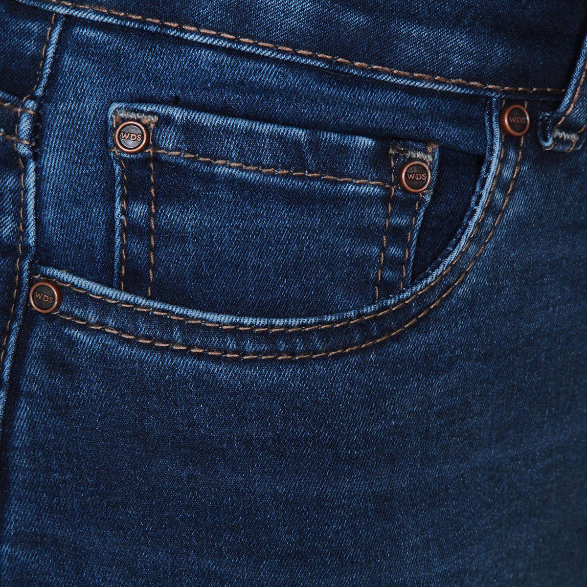 Jeans Flare Tiro Medio Pretina Basica 1 Boton-8