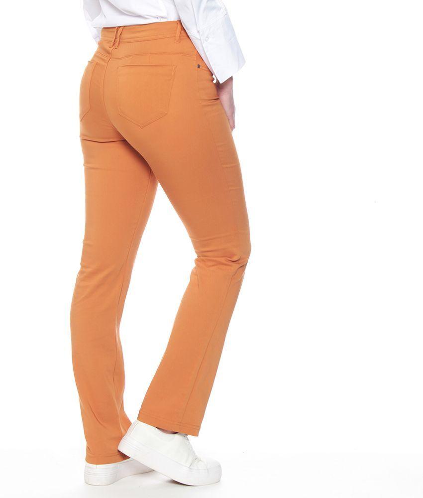 Pantalon Recto Pretina Basica Con Un  Boton-4