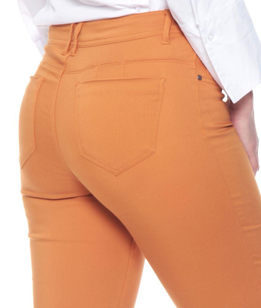 Pantalon Recto Pretina Basica Con Un  Boton-5