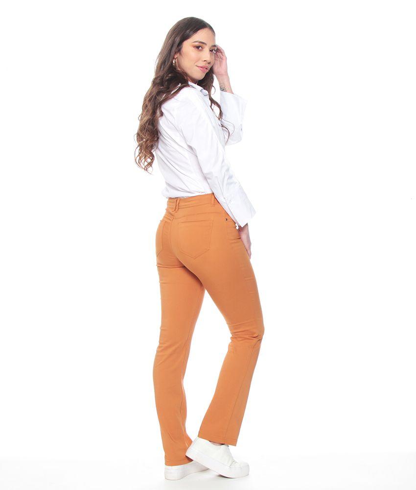 Pantalon Recto Pretina Basica Con Un  Boton-6