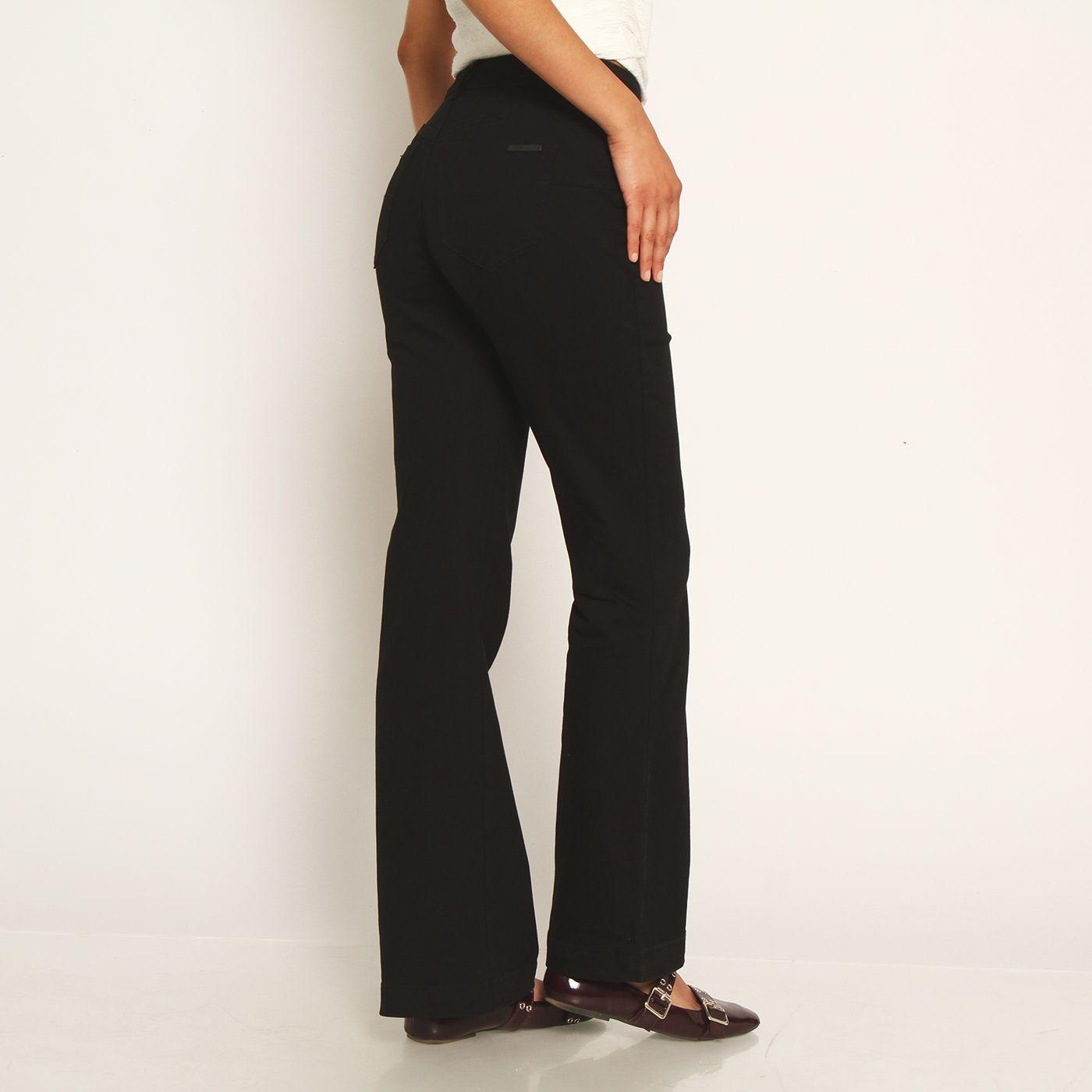 Jeans Flare  Tiro Alto Pretina    Basica-5