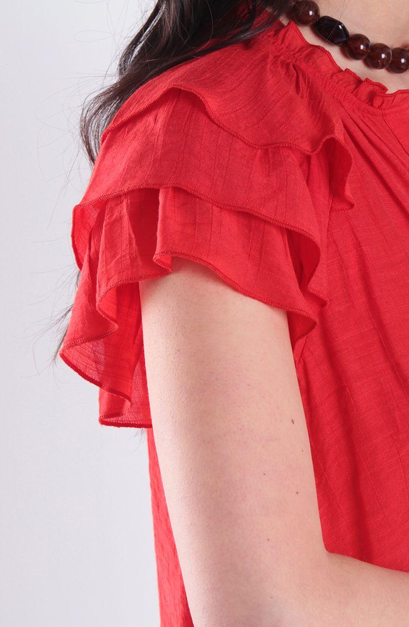 Blusa Manga Corta Escote V-2
