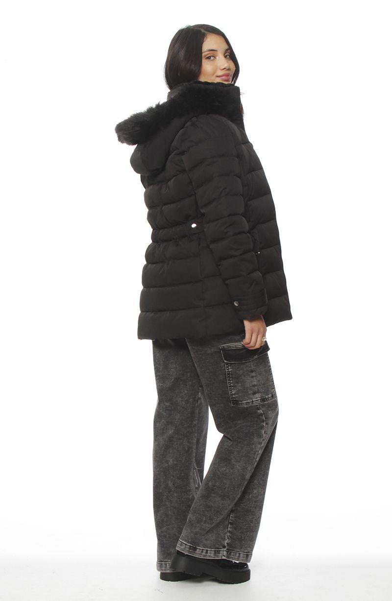 Parka Manga Larga Con Aplicacion En Capucha Con Cierre En Delantero-8