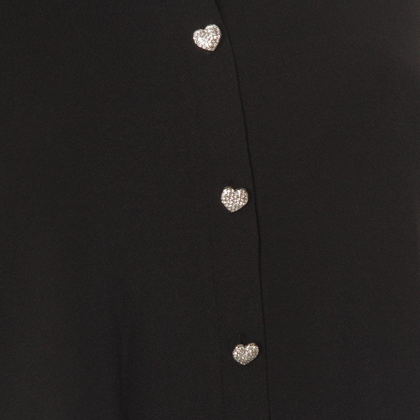 Blusa Manga Larga Abotonada En Delantero Con Aplicacion En Cuello-3