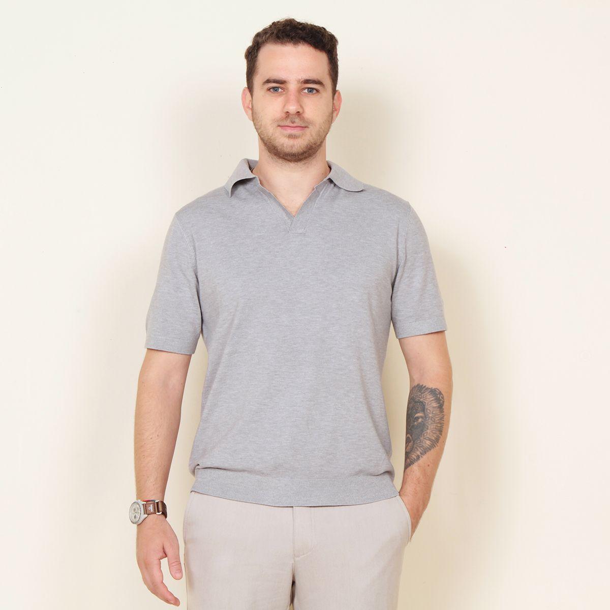 Polera Manga Corta Sport Con Escote V-0