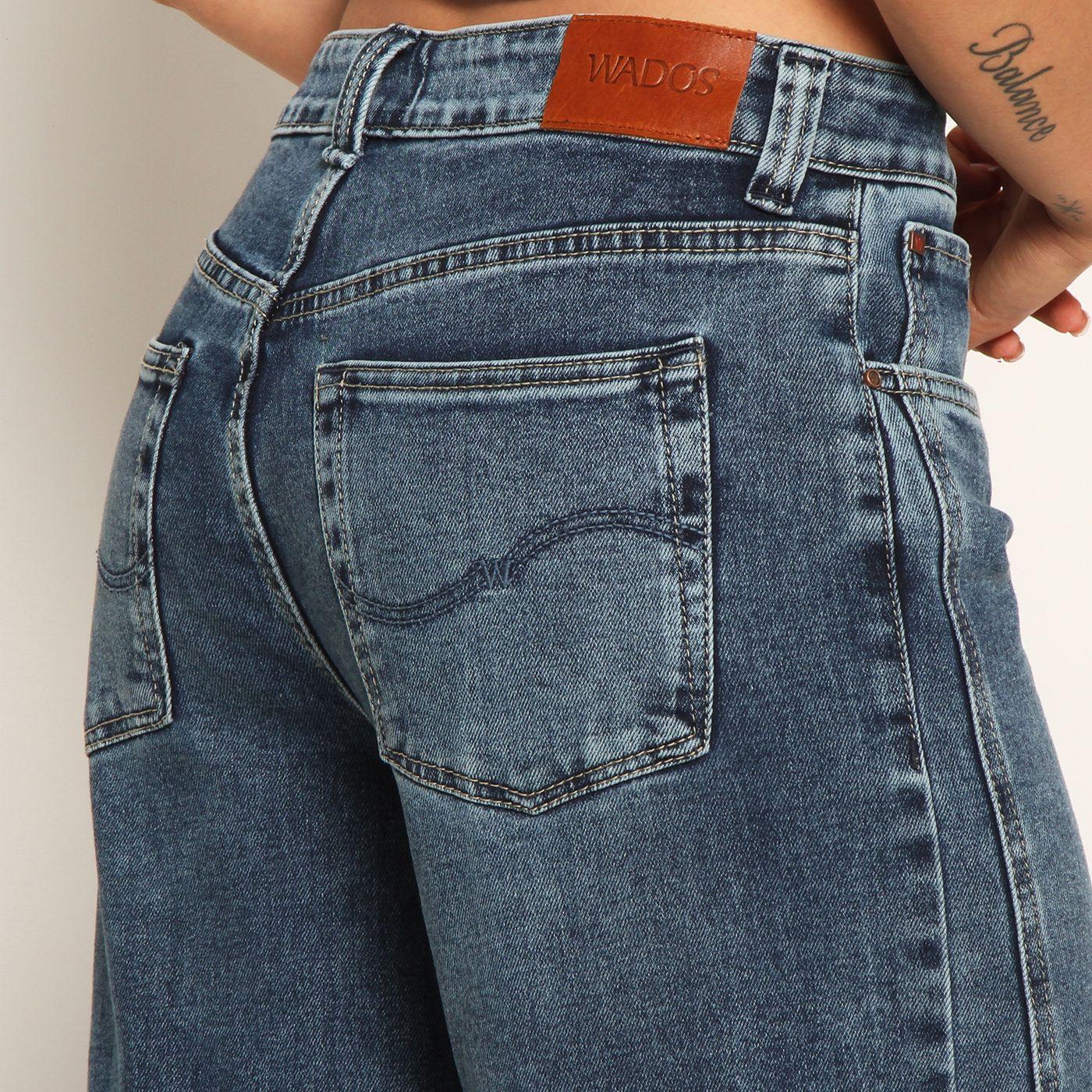 Jeans Wide Leg Tiro Alto Pretina Basica 1 Boton Basta Despegada-5