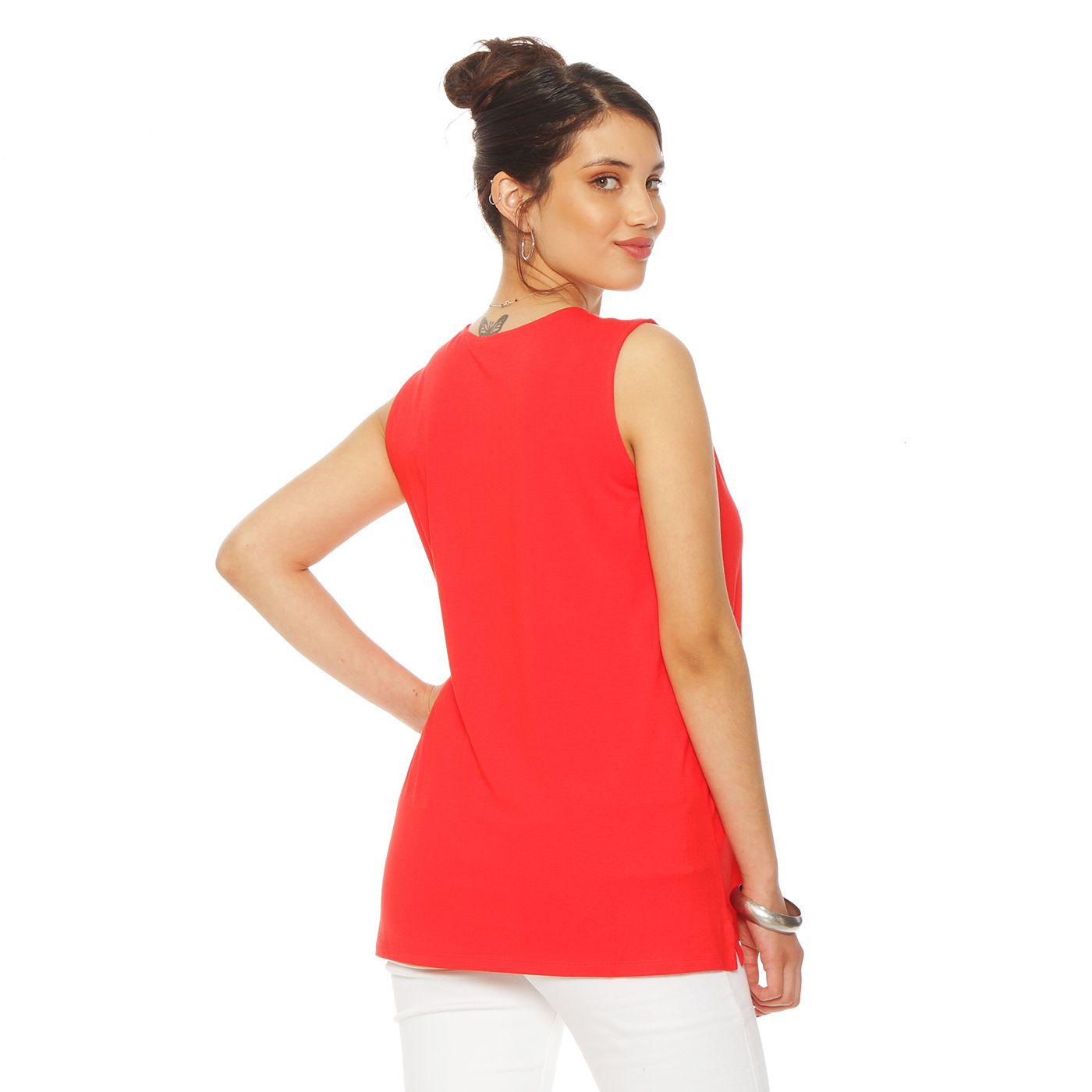 Polera Sin Manga Escote V Y Ojetillo-3