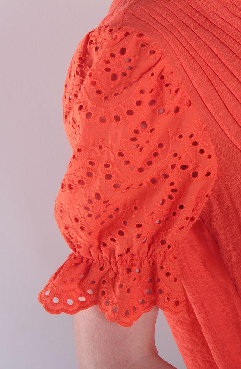 Blusa Manga Corta Abotonado En Delantero Escote V-3