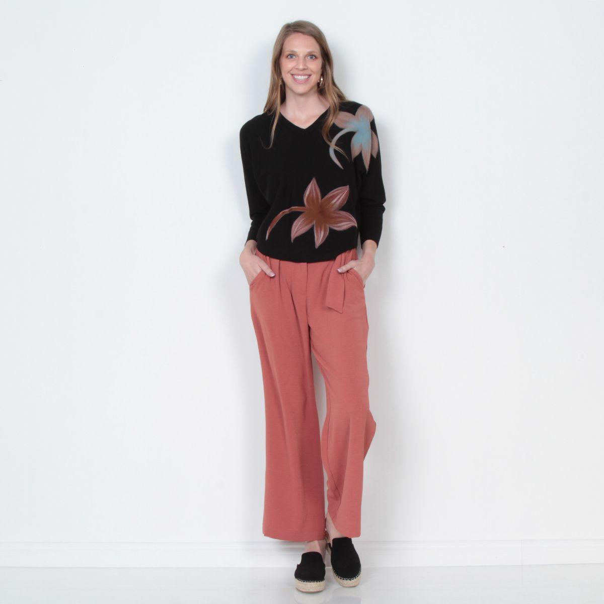 Sweater Manga Larga Escote V Con Bordado-3