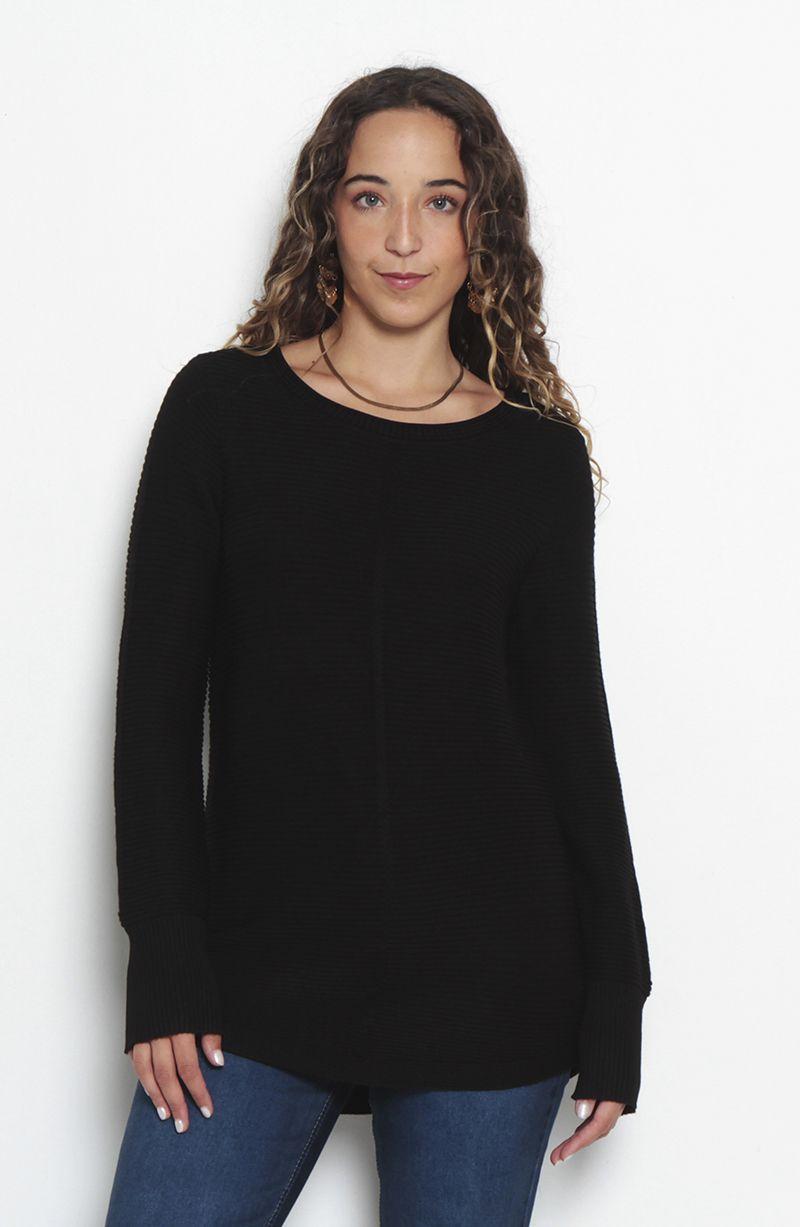 Sweater Basico Manga Larga   Escote Redondo-0