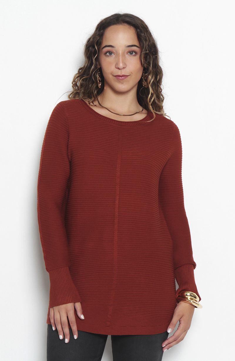Sweater Basico Manga Larga   Escote Redondo-0