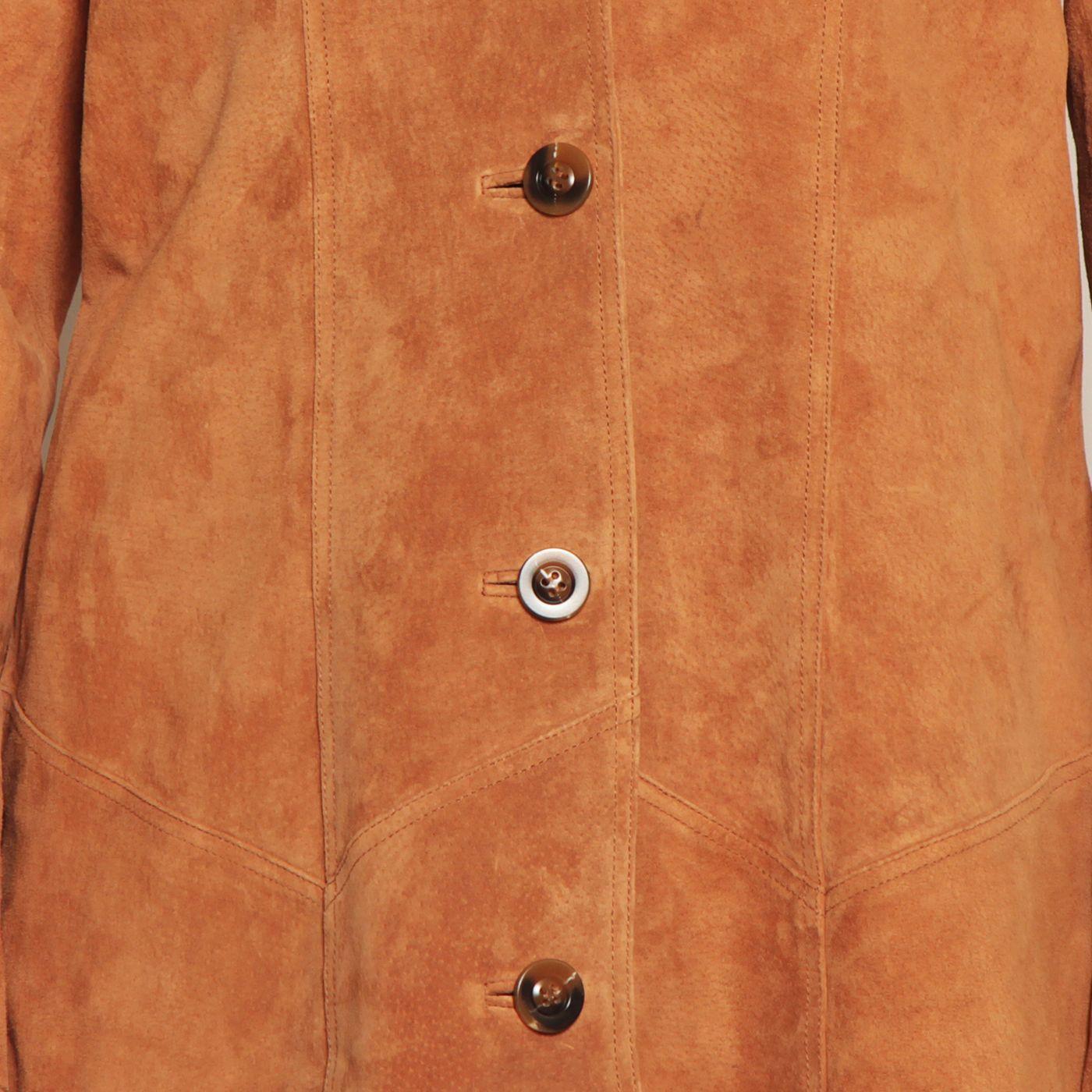 Abrigo Manga Larga Cuero Con Broche-2