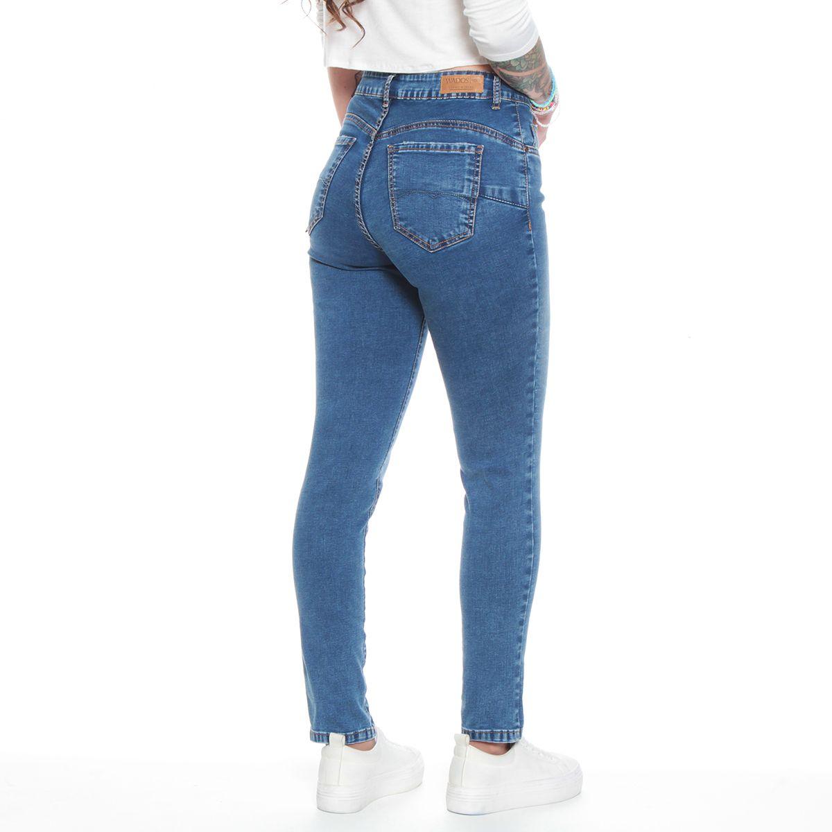 Jeans Pitillo Tiro Alto Push Up Pretina 1 Boton-2