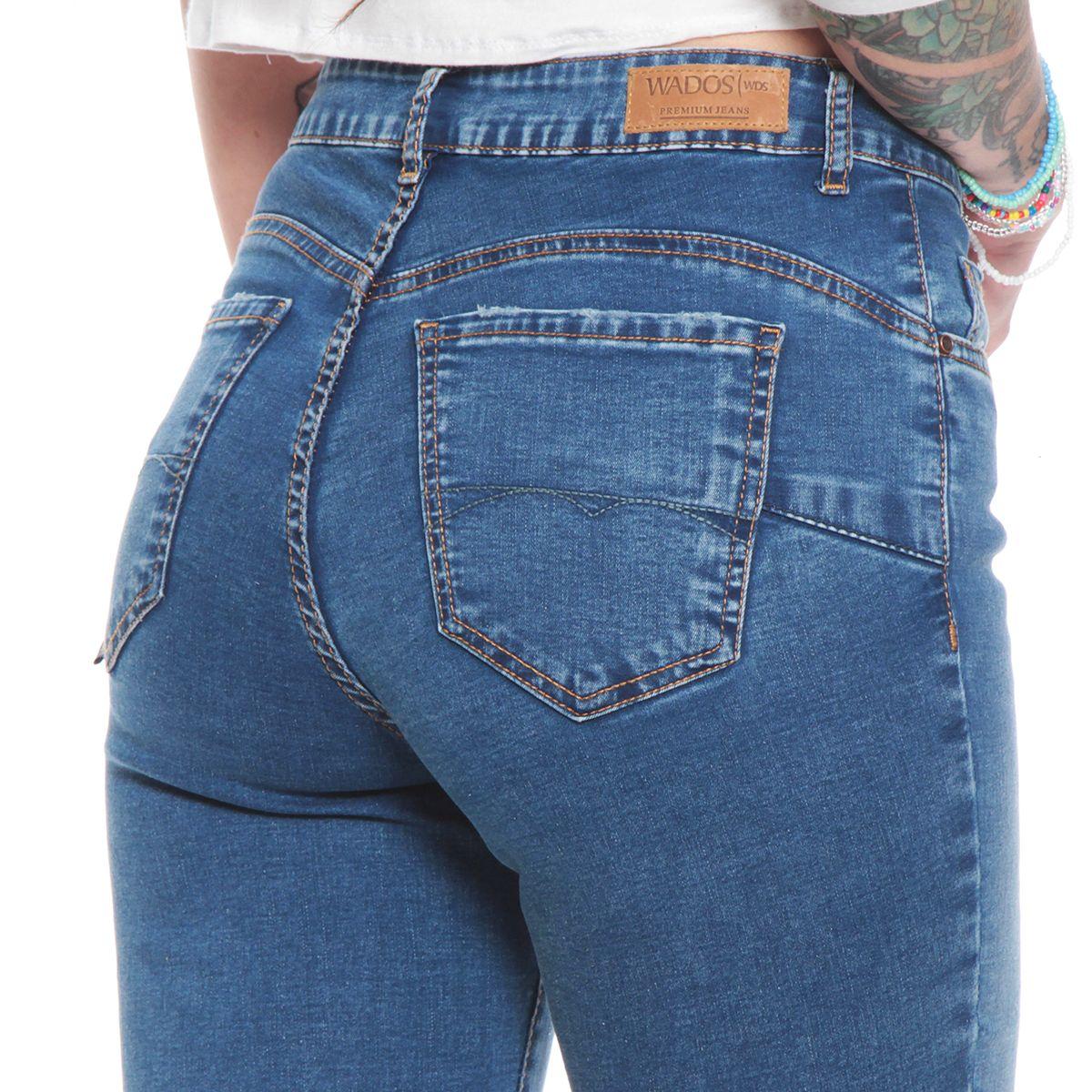 Jeans Pitillo Tiro Alto Push Up Pretina 1 Boton-6