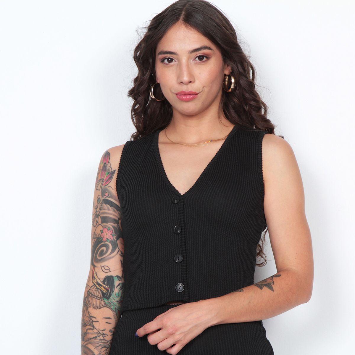Conjunto Vest Y Pantalon Solido-2