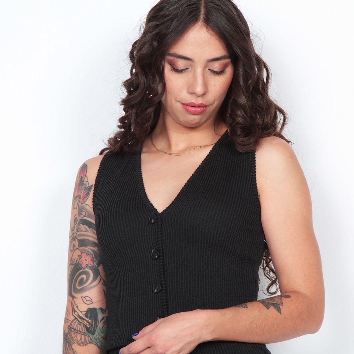 Conjunto Vest Y Pantalon Solido-3