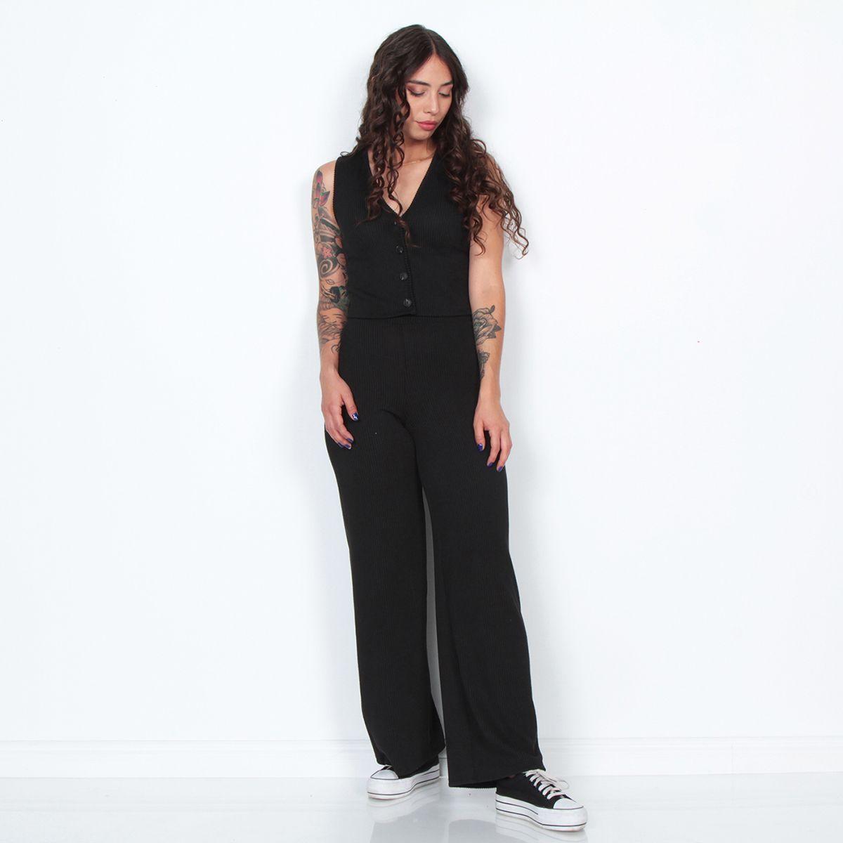 Conjunto Vest Y Pantalon Solido-4