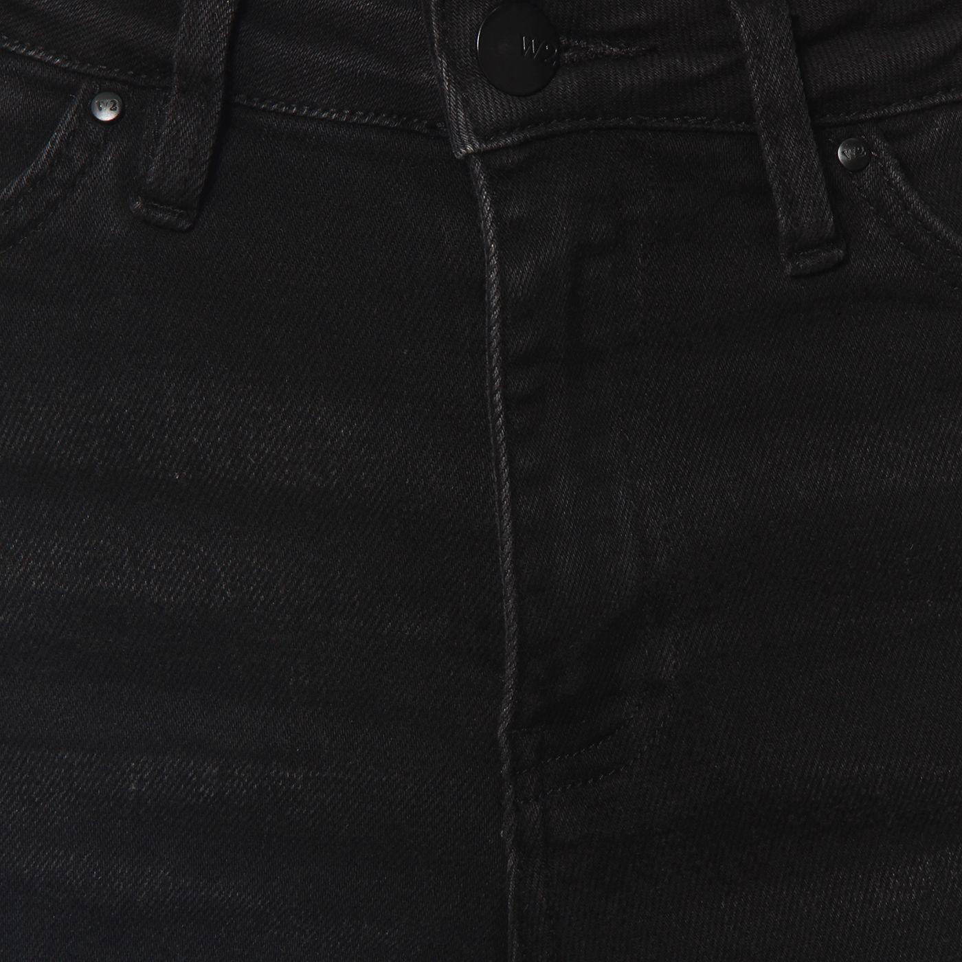 Jeans Wide Leg Tiro Alto Pretina  Basica 1 Boton-7