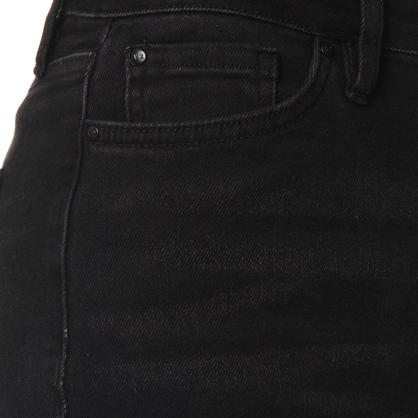 Jeans Wide Leg Tiro Alto Pretina  Basica 1 Boton-8