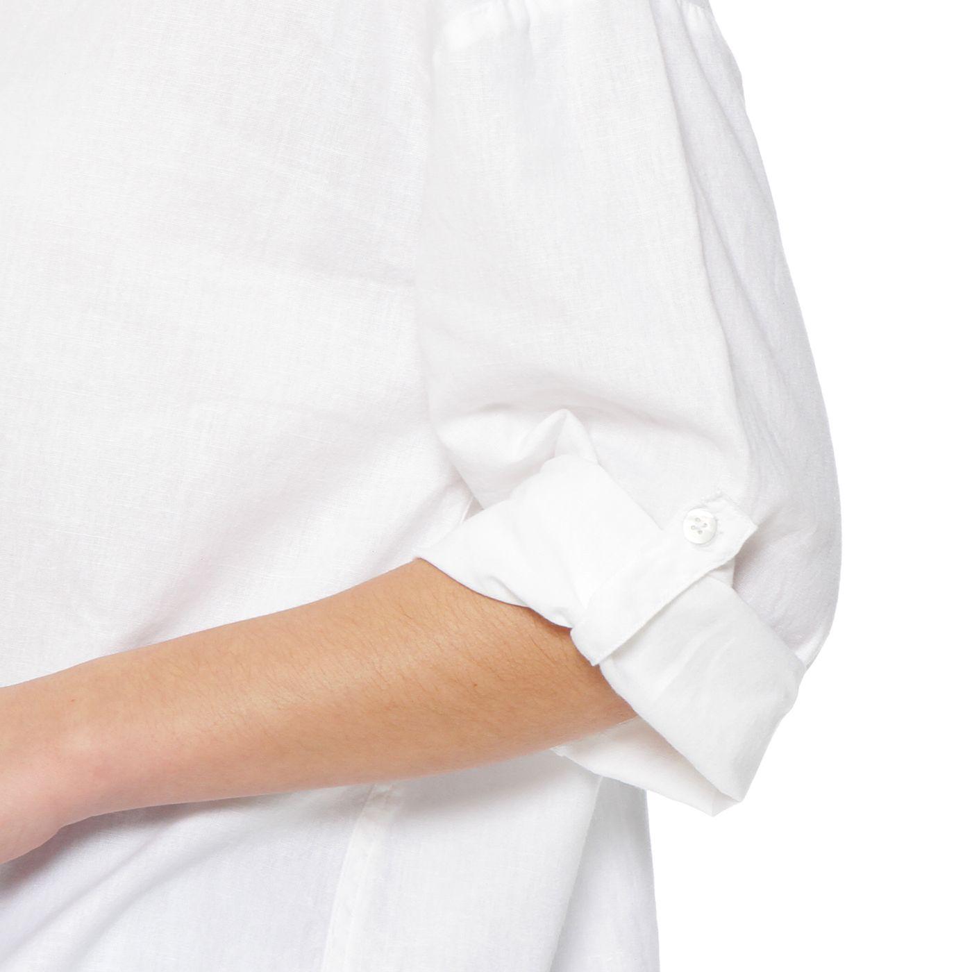 Blusa  Manga  Larga Abotonada En El Delantero-4