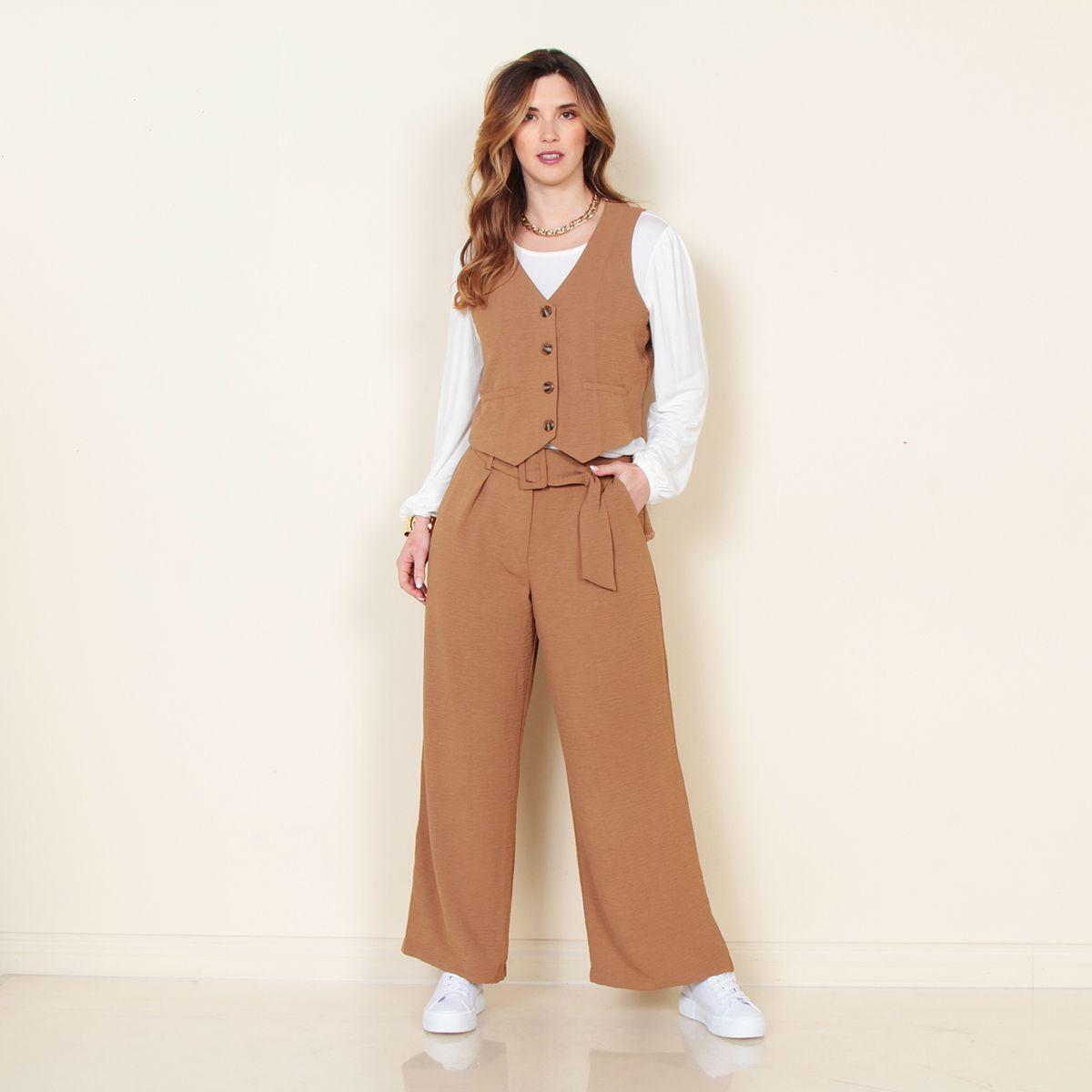 Conjunto Vest Poera Y Pantalon Con Lazo-0