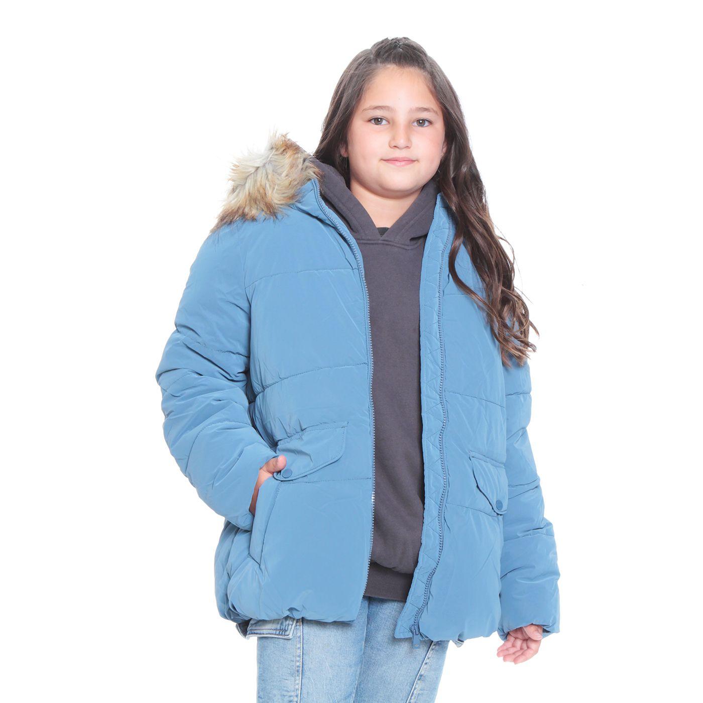 Parka Nina Manga Larga Con Capucha Y Bolsillos-5