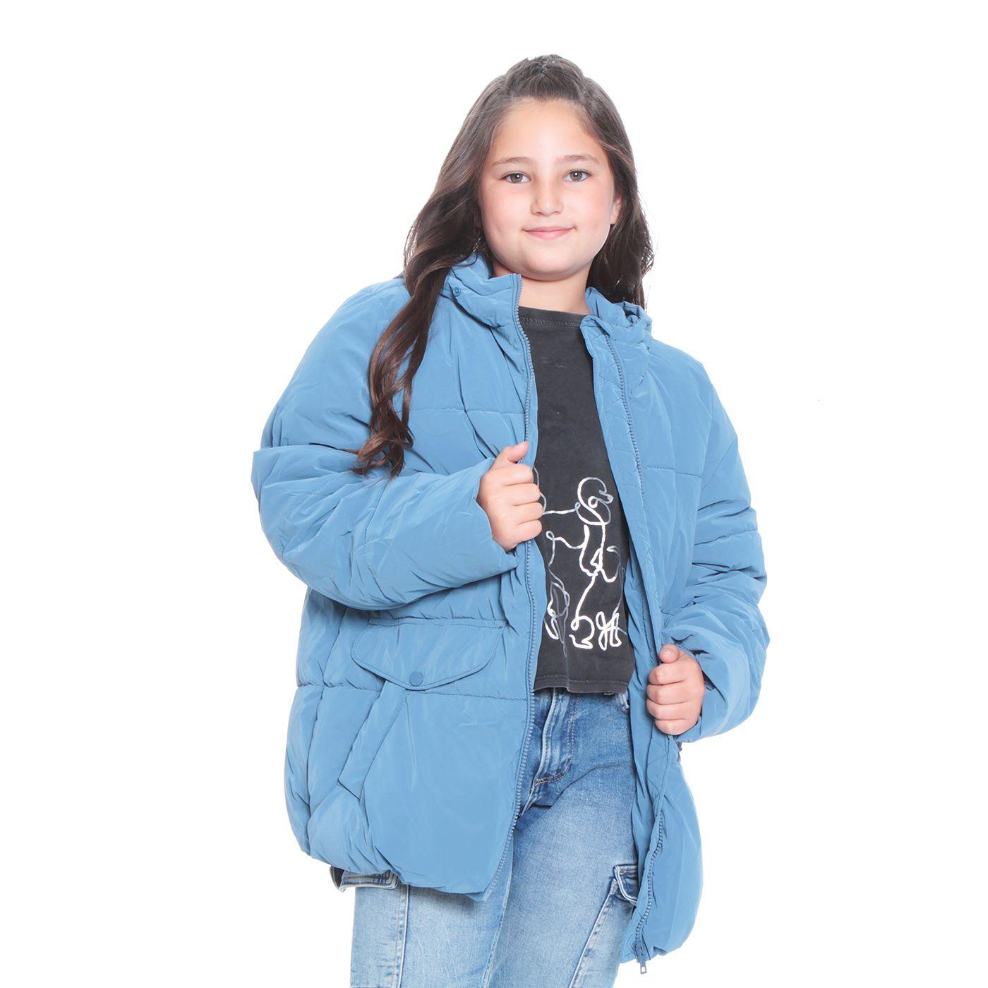 Parka Nina Manga Larga Con Capucha Y Bolsillos-9
