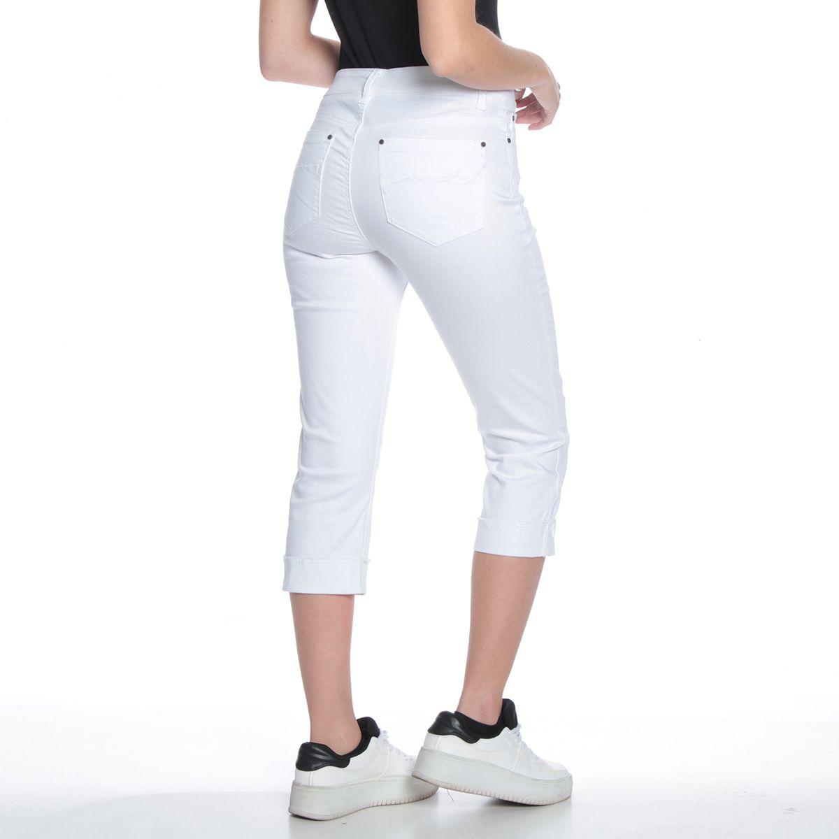 Pantalon Pitillo Crop Con Basta Roll Up Pretina Basica Un Boton-1