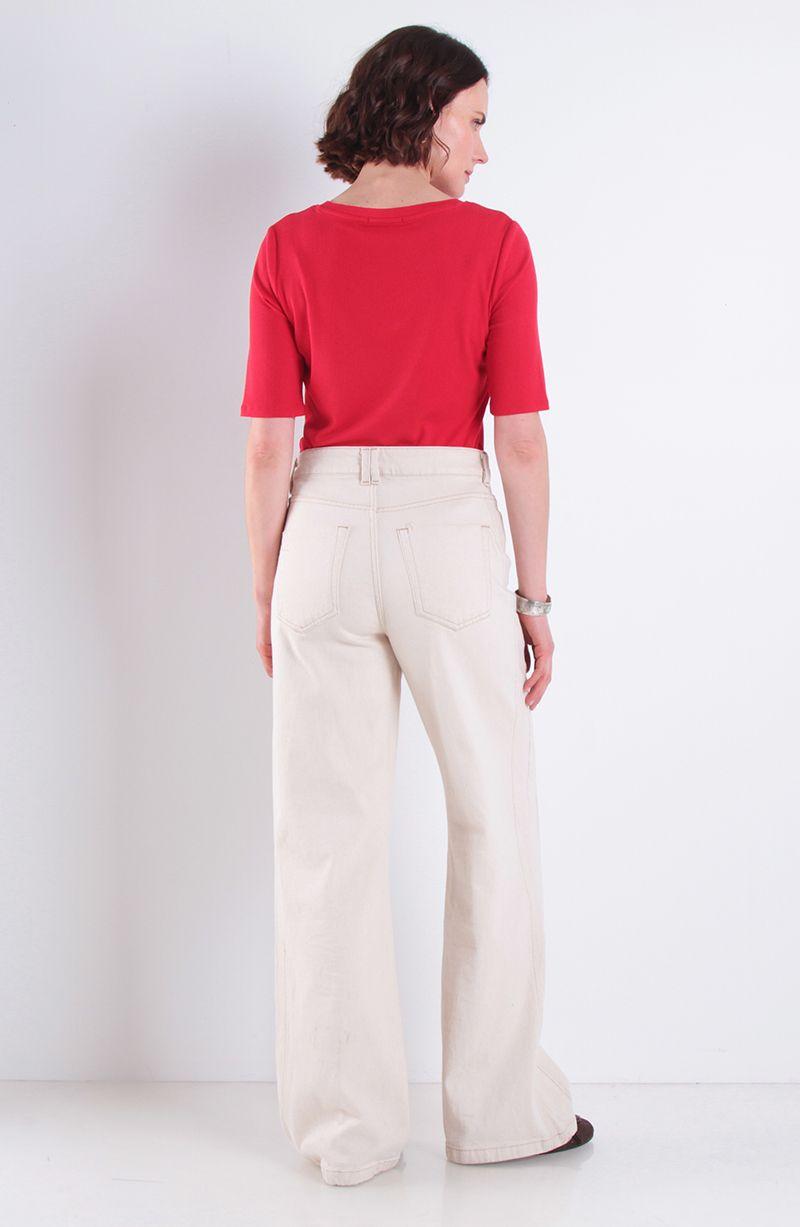 Polera Basica Manga 3/4 Escote V-5