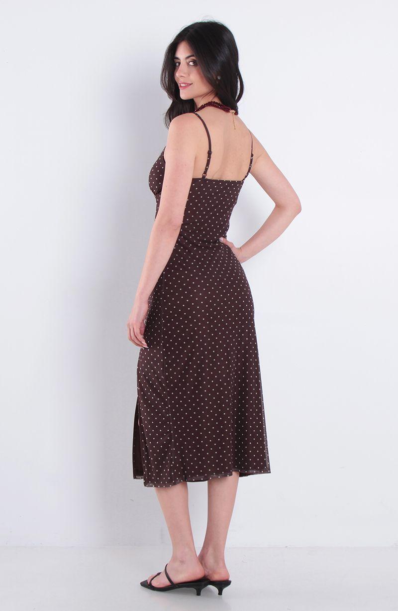 Vestido Largo Estampado Sin Mangas Cuello En V-4