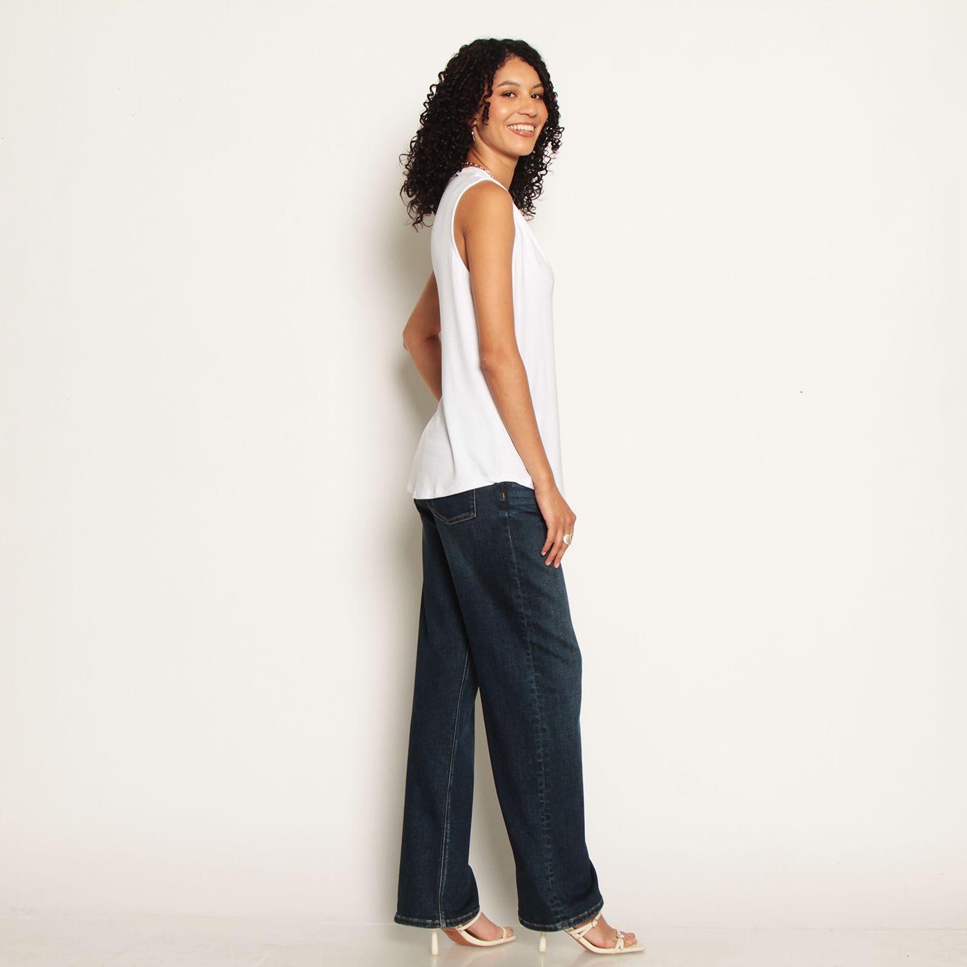 Polera Sin Manga Escote V Con Pliegue En Delantero-4