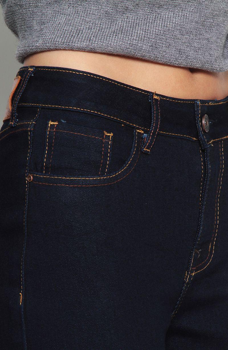 Jeans Wide Leg Tiro Alto  Pretina Basica   1 Boton-2