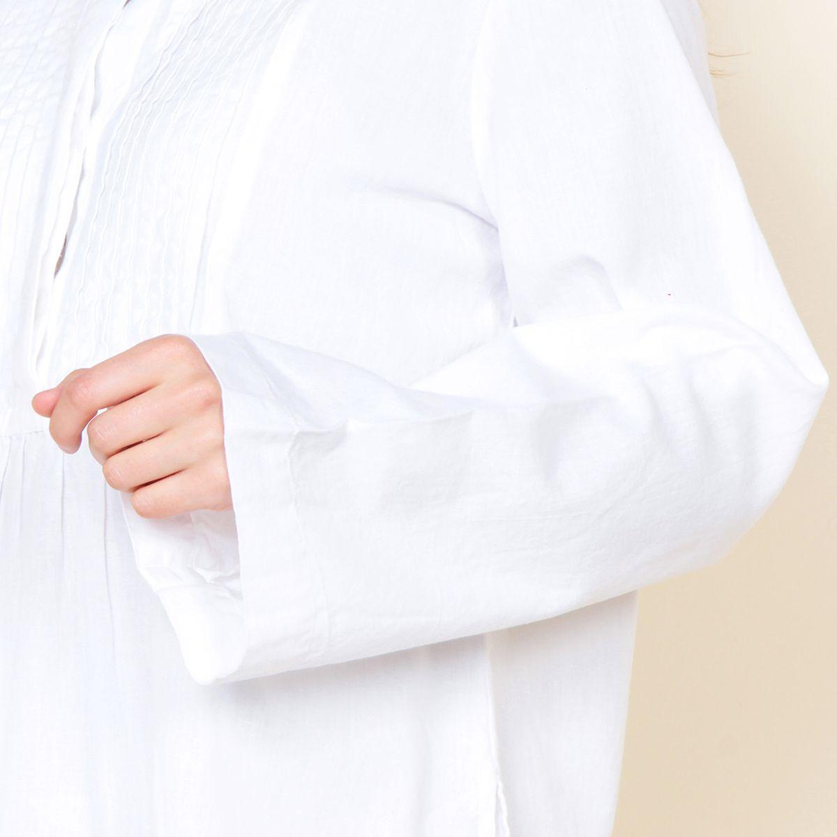 Blusa Manga Larga Lino Escote Mao-1