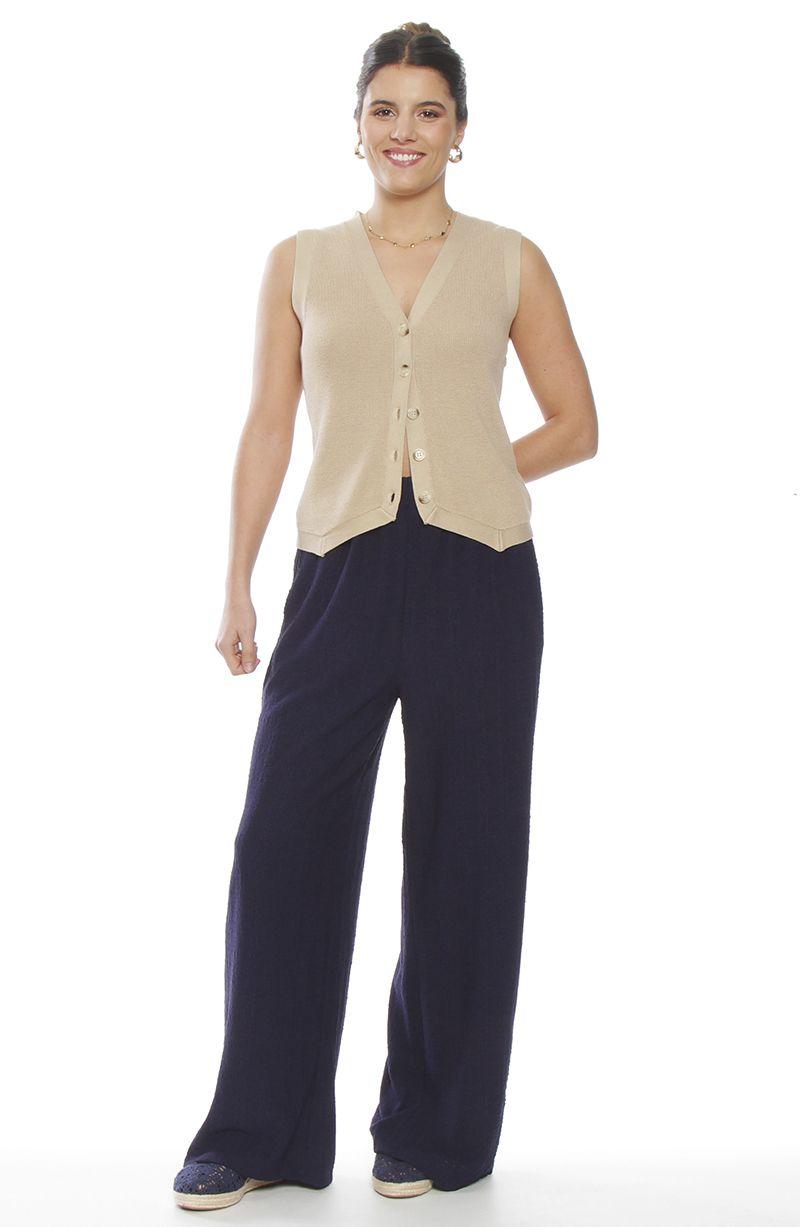 Chaleco  Sin Manga  Abotonado En Delantero-3