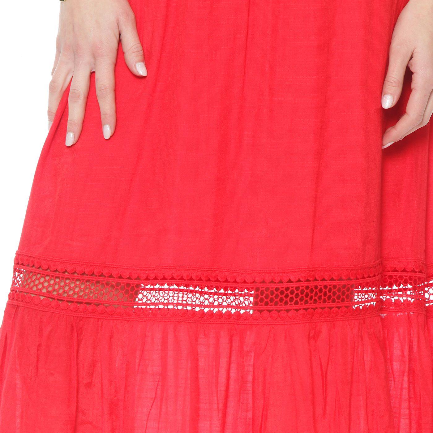 Vestido Manga Corta Escote V  Elasticado En Cintura-5