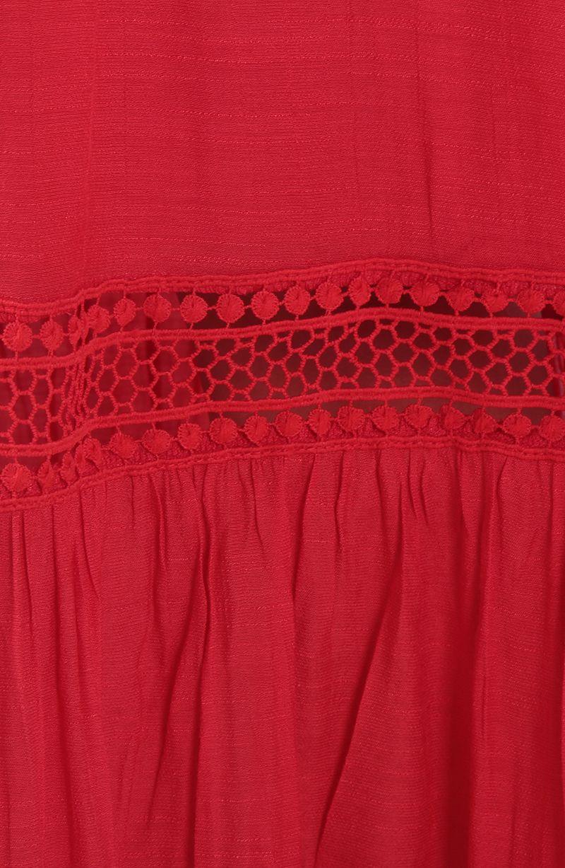 Vestido Manga Corta Escote V  Elasticado En Cintura-4