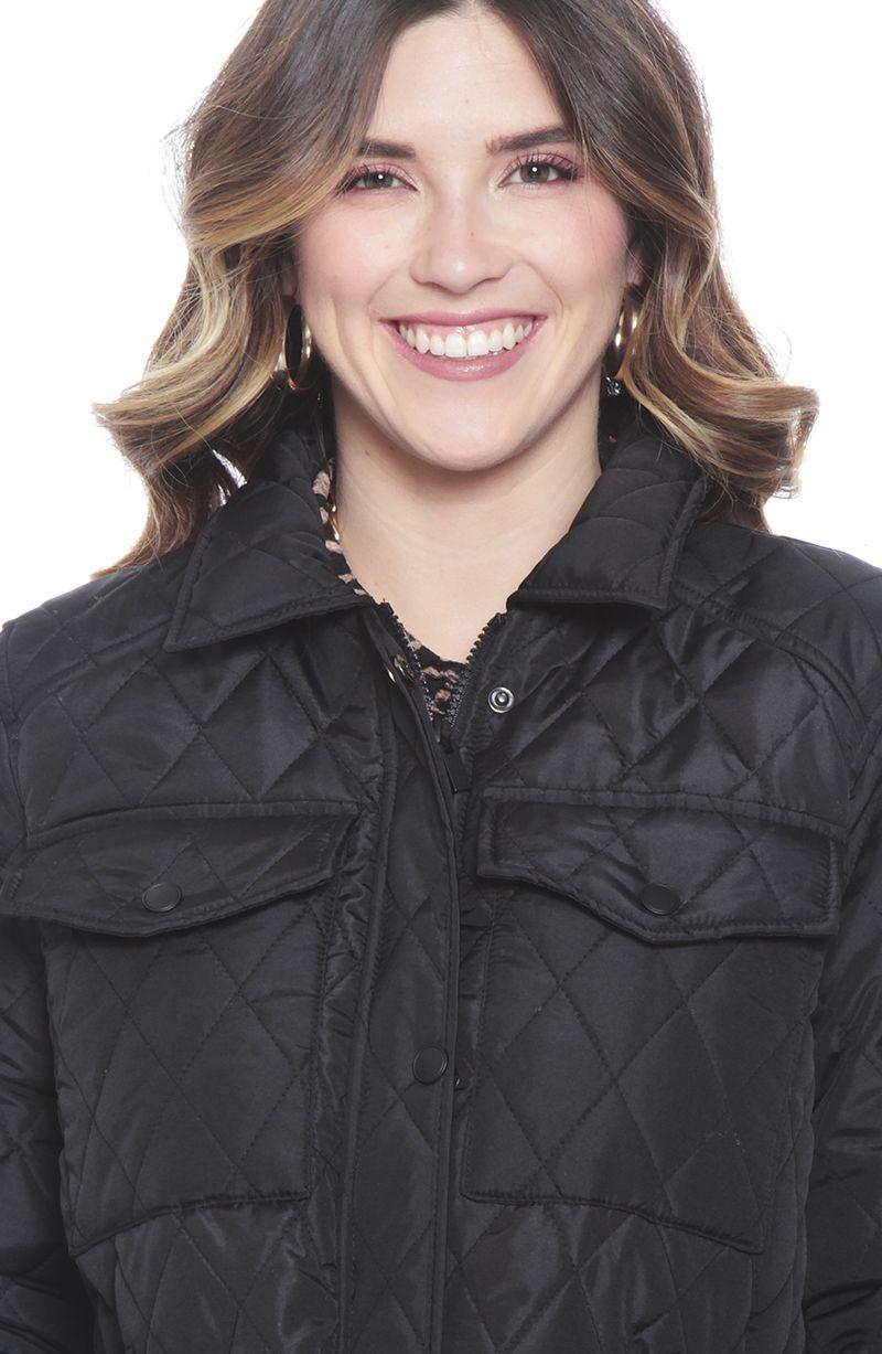 Parka Manga Larga Solida Con Lazo En Cintura Y Bolsillos-1
