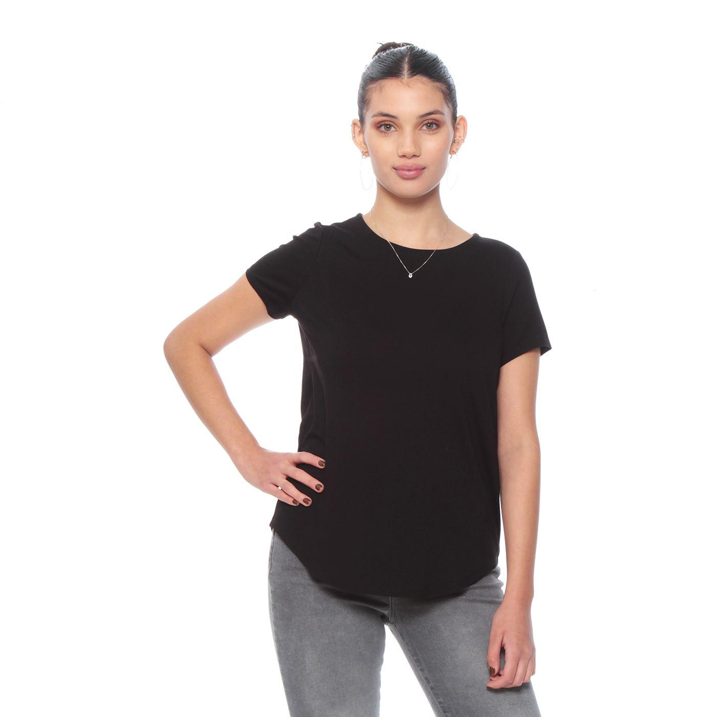 Polera Solida Manga Corta Con Cuello Redondo-2