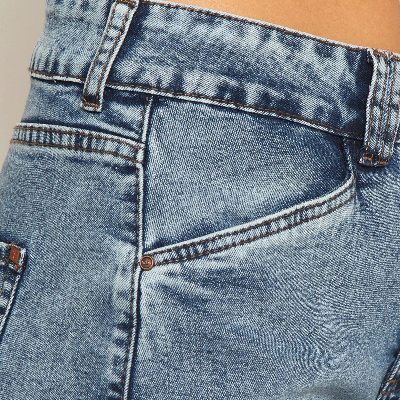 Bermuda Jort Denim Tiro Alto Pretina Interna 1 Boton-7