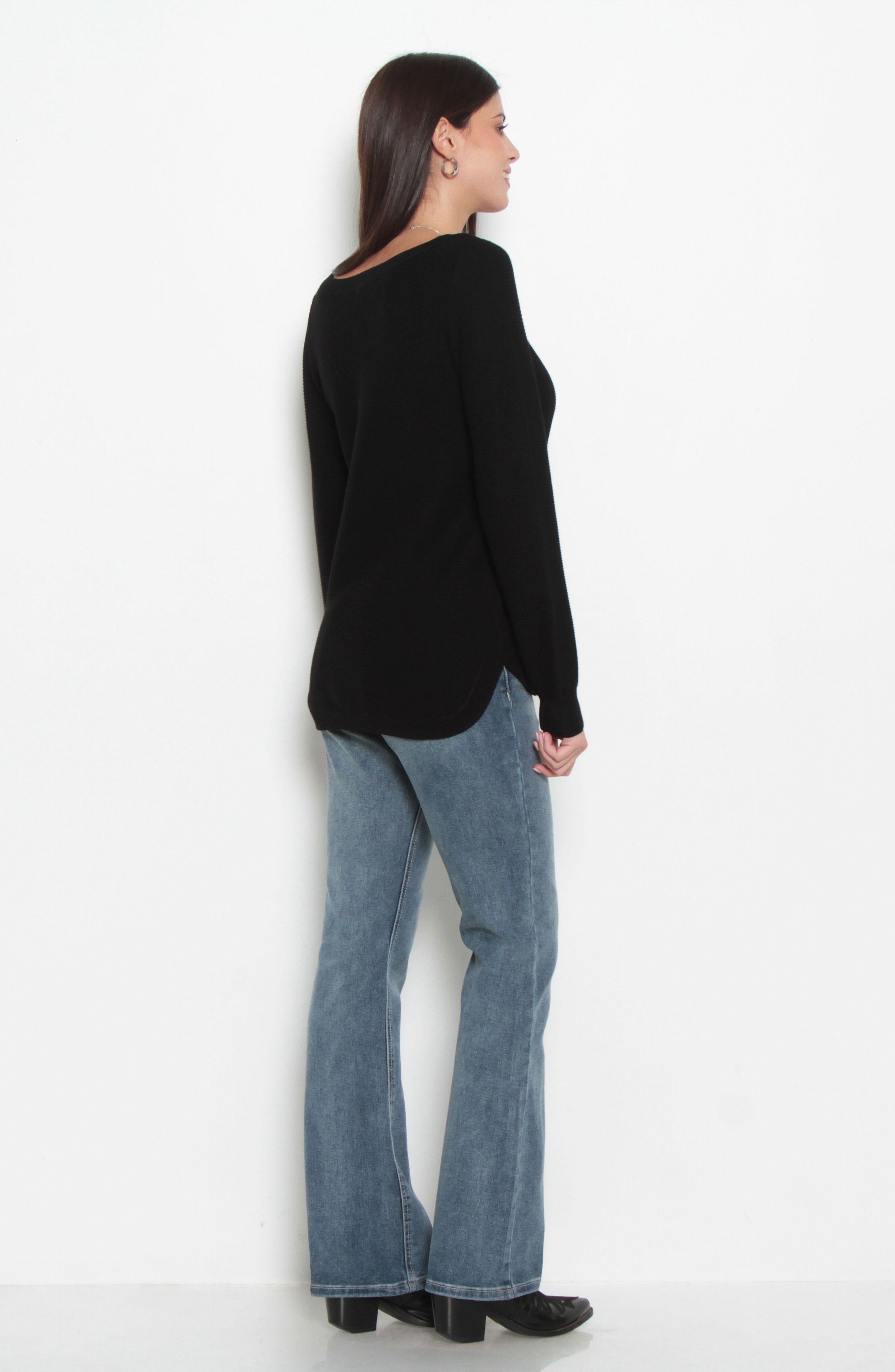 Sweater  Manga   Larga Escote   Redondo-3