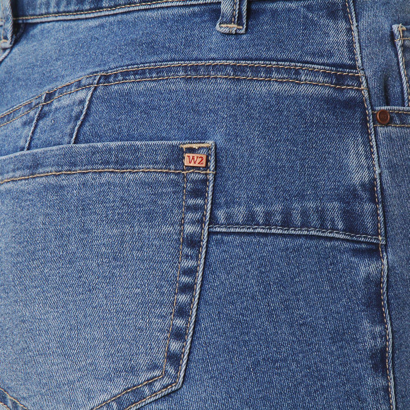 Jeans  Flare Tiro Alto Pretina Basica 1 Boton-7