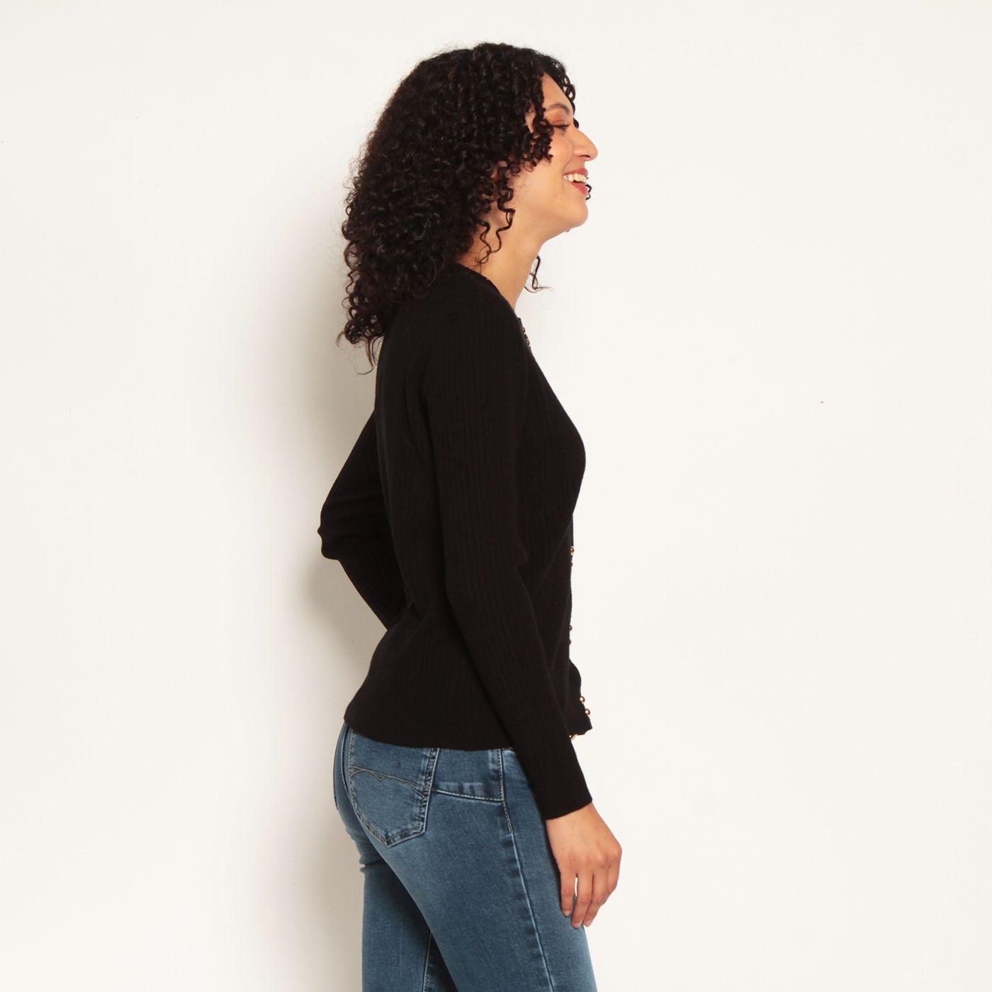 Chaleco Manga Larga Escote Redondo-3