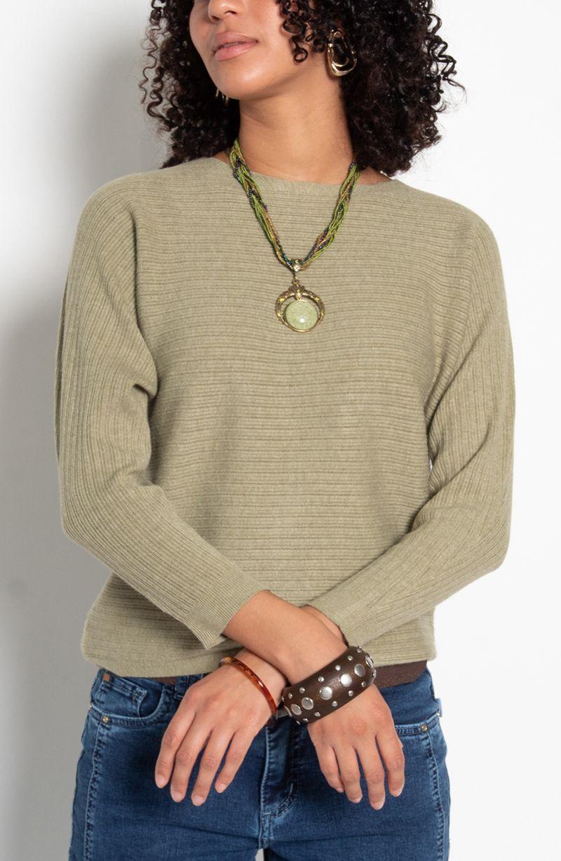 Sweater Manga  3/4 Escote  Redondo-2