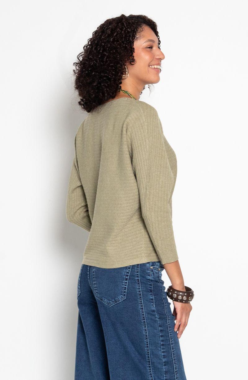 Sweater Manga  3/4 Escote  Redondo-3