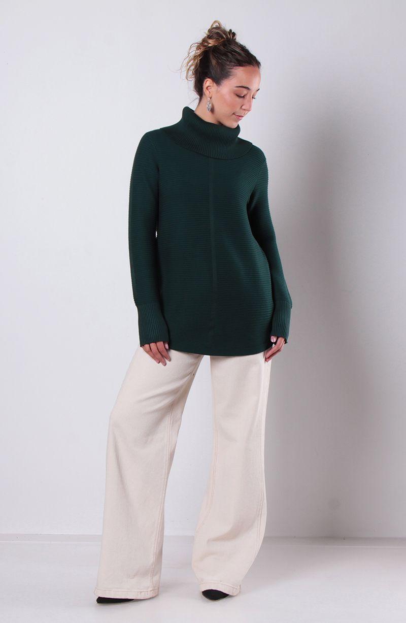 Sweater Cuello Alto Manga    Larga-5